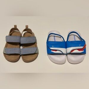 Multicolor sandal and Blue Shark pool sandal size 6 and 7.5